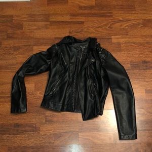 Black leather jacket